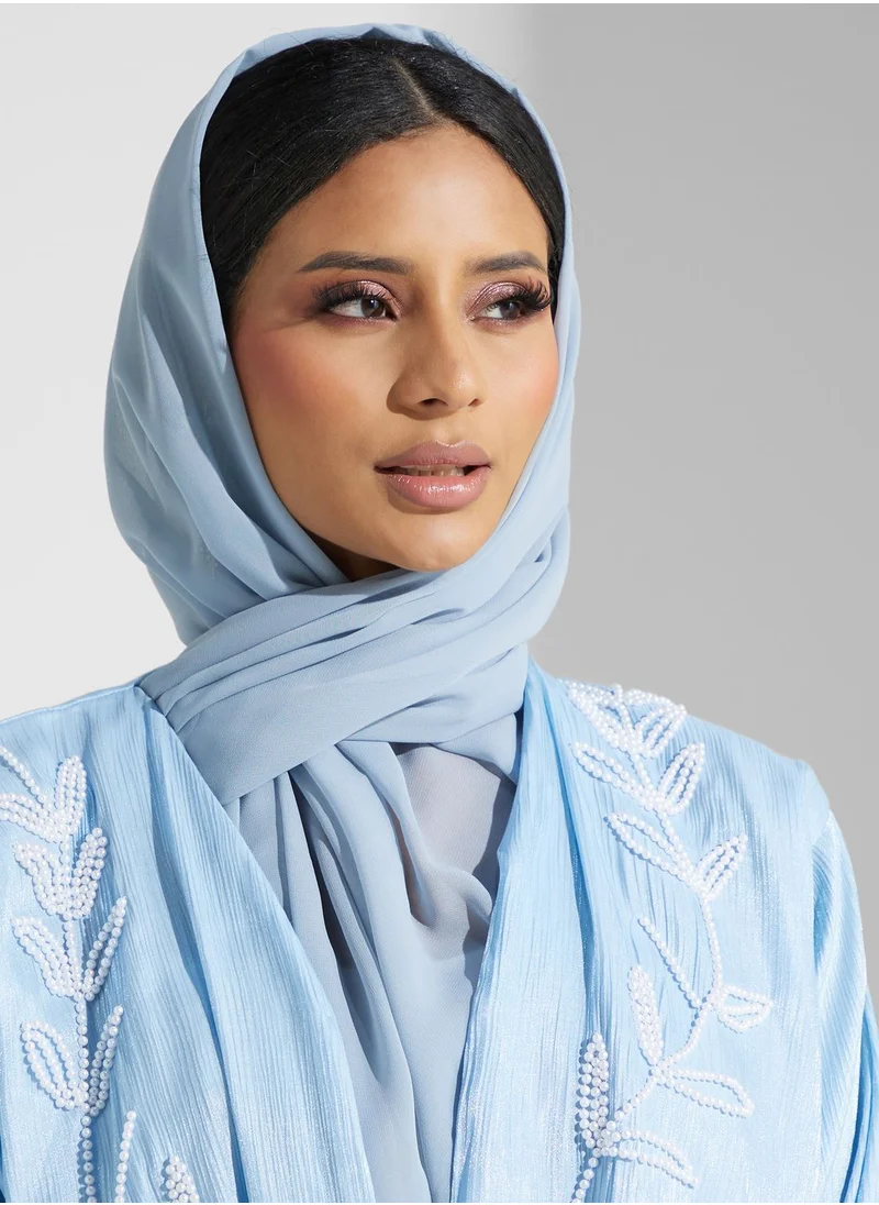 Khizana Shimmer Abaya With Embellishment With Sheila