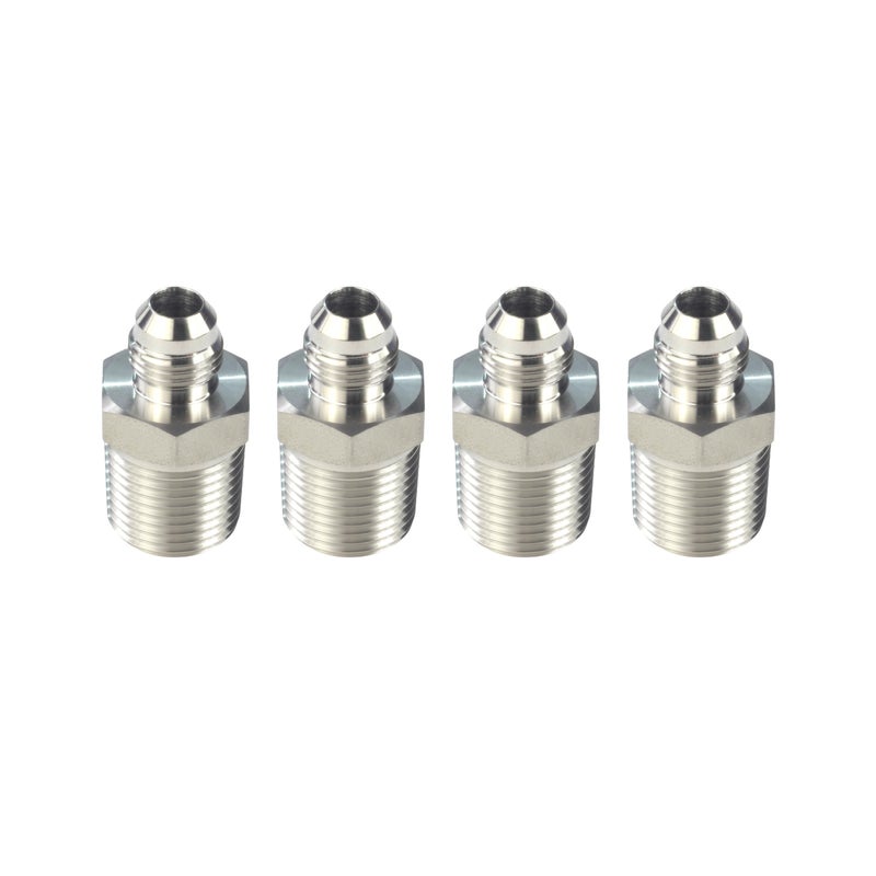 HFSR 4PCs 12 NPT Male to 38 JIC Male Adapter Flared Tube Fitting Pipe Connector Stainless Steel 304 - Image 2