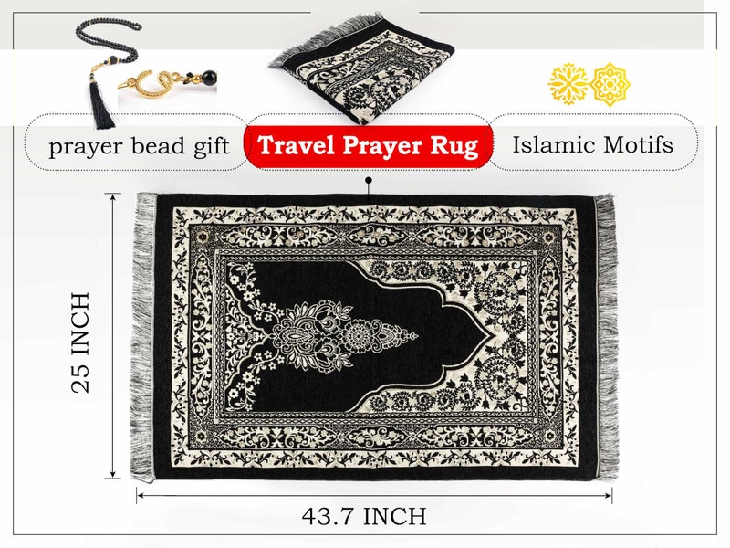OLEEK Muslim Prayer Rug - Islamic Prayer mat - Prayer matt Islam - Islamic Gifts - - Ramadan Decorations for Home 2026 - Praying mat - Muslim Gifts - Islam Men - Islamic Prayer Rugs - Ø³Ø¬Ø§Ø¯Ø© ØµÙ„Ø§Ø© - Image 3