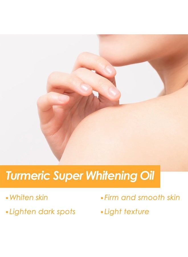 أوهو زيت تبييض الكركم الفائق ، مضاد للبقع الداكنة وإصلاح الجسم المضاد للشيخوخة ، إصلاح حاجز البشرة ، تنعيم ، شد ، تفتيح وتبييض ، تلاشي داكن المفاصل 100 مل - Image 2