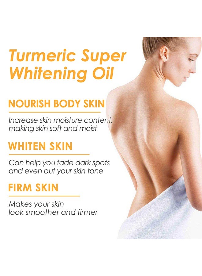 أوهو زيت تبييض الكركم الفائق ، مضاد للبقع الداكنة وإصلاح الجسم المضاد للشيخوخة ، إصلاح حاجز البشرة ، تنعيم ، شد ، تفتيح وتبييض ، تلاشي داكن المفاصل 100 مل - Image 5