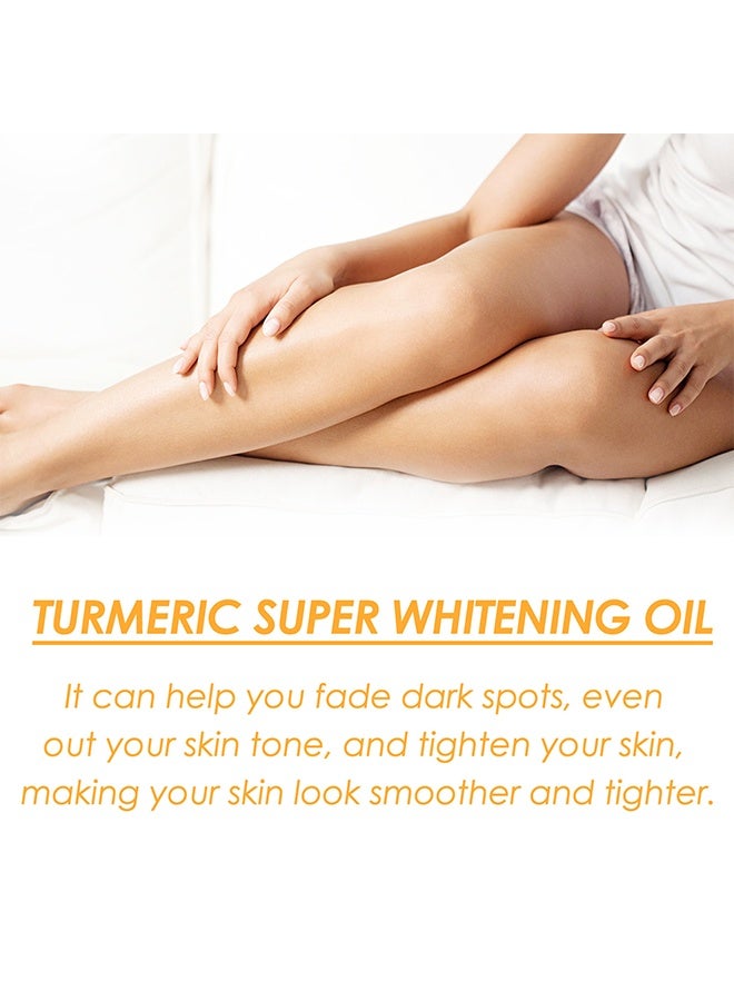 أوهو زيت تبييض الكركم الفائق ، مضاد للبقع الداكنة وإصلاح الجسم المضاد للشيخوخة ، إصلاح حاجز البشرة ، تنعيم ، شد ، تفتيح وتبييض ، تلاشي داكن المفاصل 100 مل - Image 4