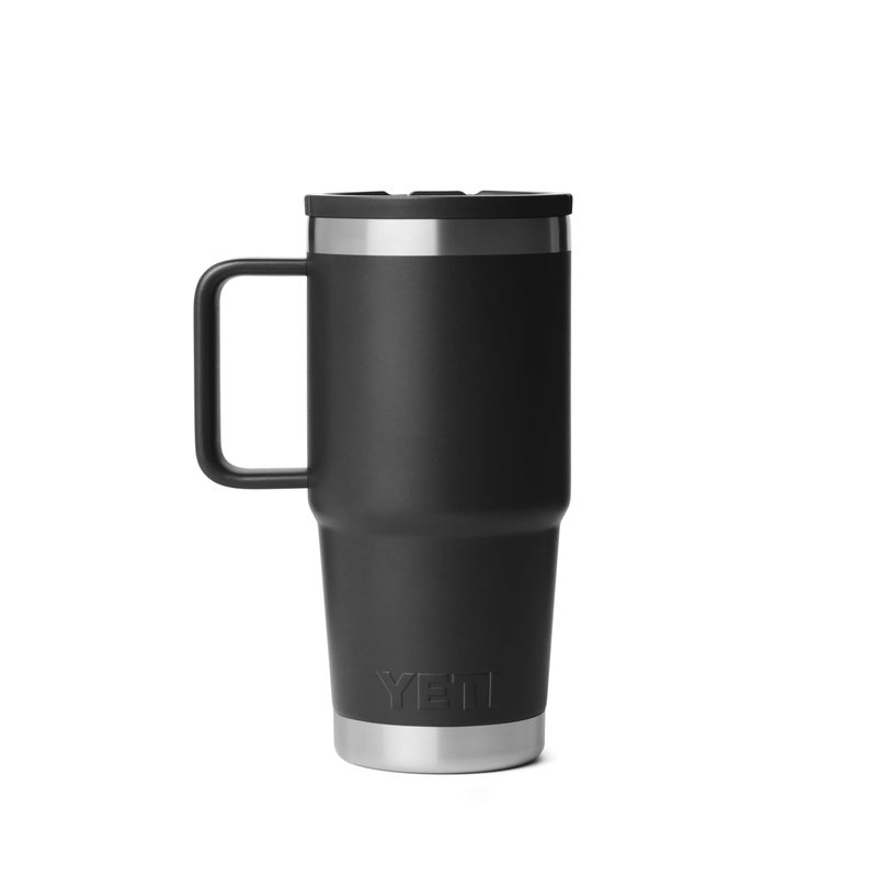 YETI Rambler 20 oz Travel Mug with Flip Straw Lid â€“ Stainless Steel, Vacuum Insulated, Leakproof, Cup Holder Friendly, Black - Image 5