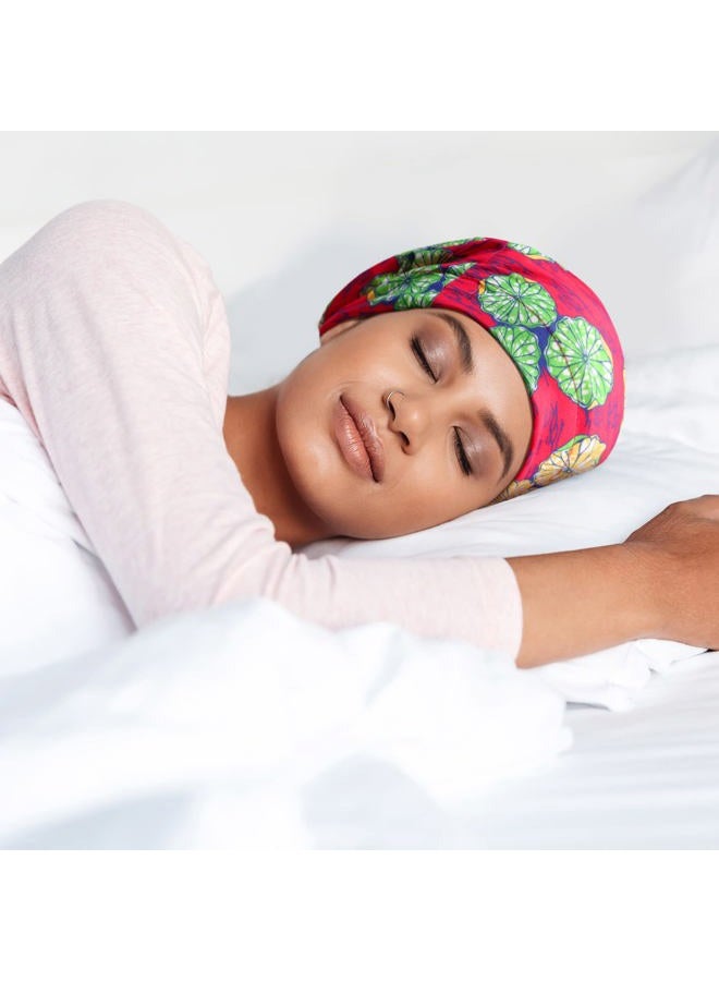 Sintege 6 Pcs Satin Lined Bonnet Sleep Cap for Women Men African Silk Soft Beanie Hair Sleep Wrap for Natural Curly Braids(Vibrant Patterns) - Image 5