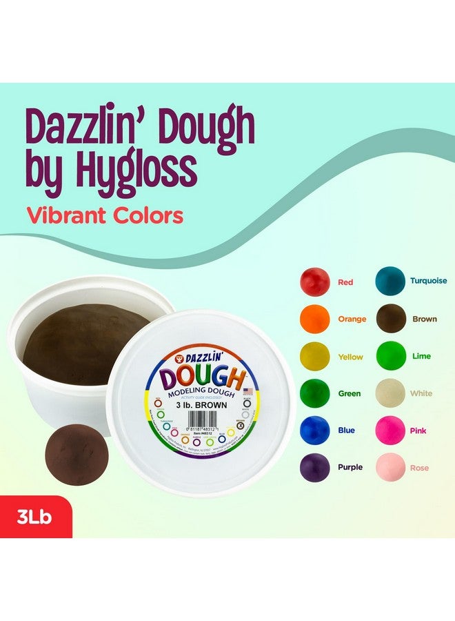Hygloss Play Modeling Dough - Brown Dough Unscented - Safe & Non-Toxic for Kids Arts & Crafts - Party Favors - Classroom Supplies - 3lb - Image 2