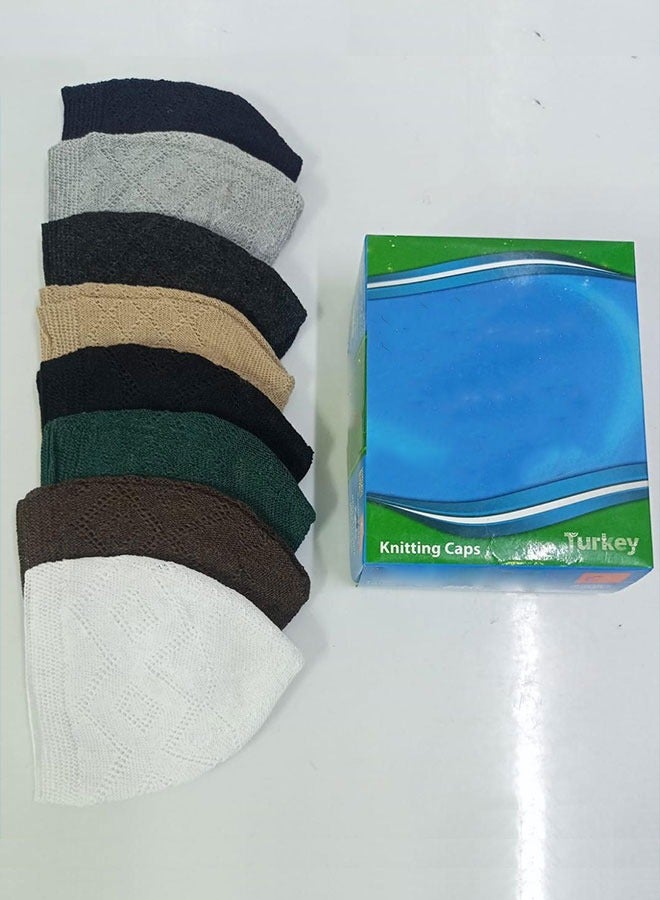 Mudassar Ali Goods Wholesalers L.L.C Turkey Style Caps – Islamic Prayer Caps in Mixed Colors | 12 Pieces Per Box - Image 3