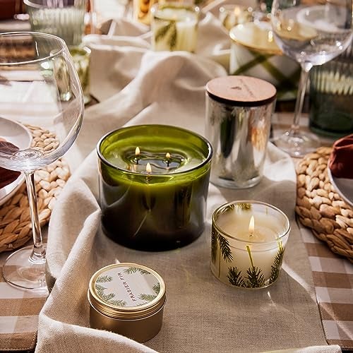Thymes Travel Tin Holiday Candles - Scented Candles for Home Decor - Winter Scents - Christmas Gifts - Luxury Home Fragrance Gifts for Women & Men - Gold (Frasier Fir, 2.5 oz) - Image 5