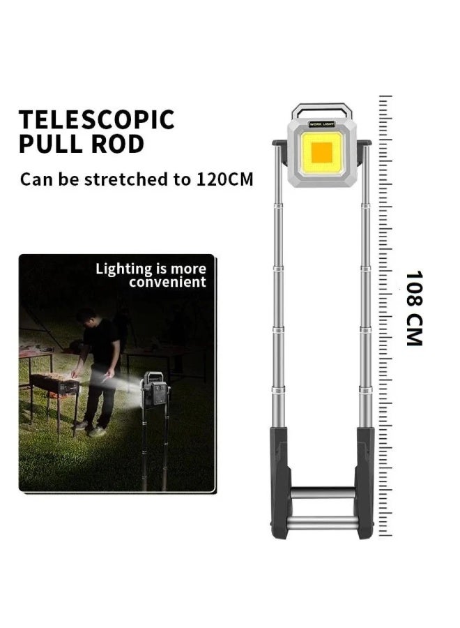 LED Flashlight for Camping, 750-3000 Lumens – Telescopic Base, USB Rechargeable Power Bank - Image 4