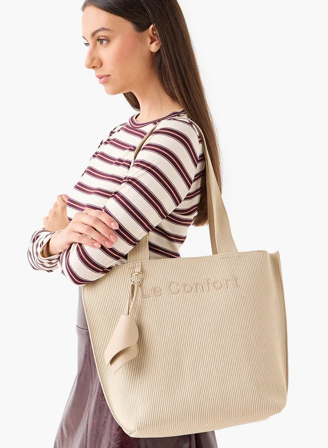 Le Confort Textured Tote Bag with Double Handle