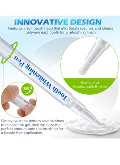 IKZEE 4Pcs Teeth Whitening Pen with Mint Flavor Tooth Whitening Pen Removes Coffee Tea Stains and Freshens Breath Teeth Stain Remover Teeth Whitening Pen  - Image 5