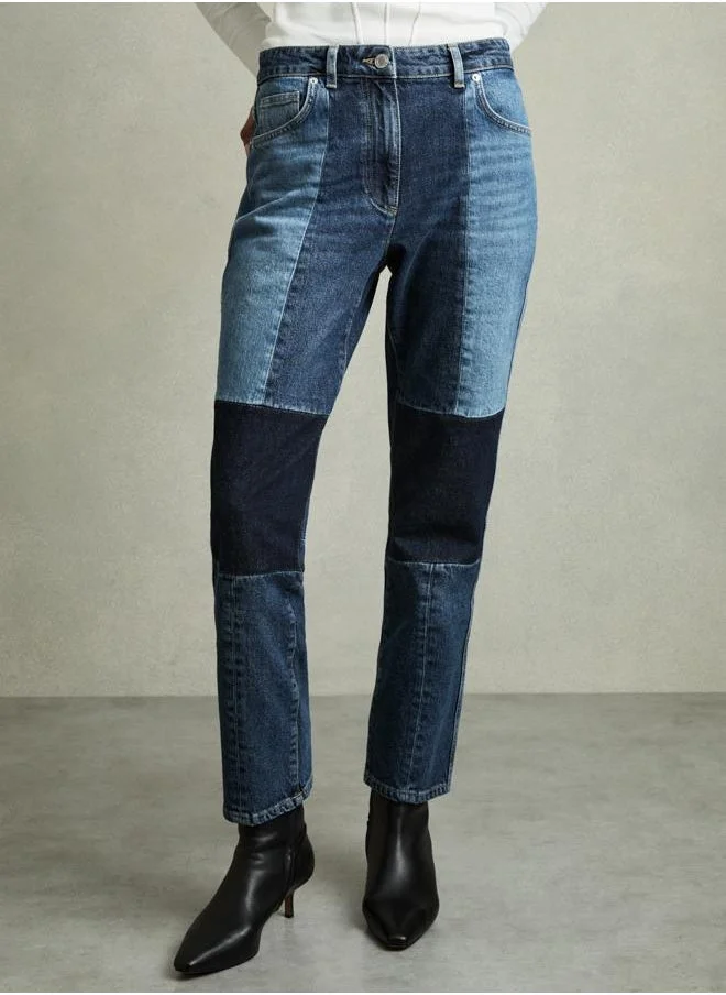 REISS Patch Straight Leg Jean
