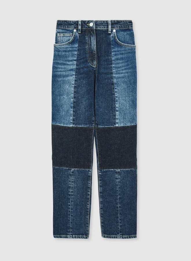 REISS Patch Straight Leg Jean