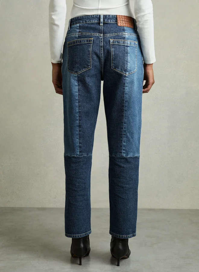 REISS Patch Straight Leg Jean