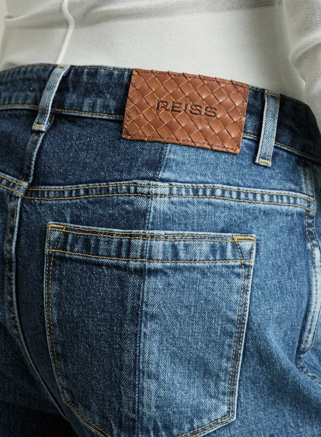 REISS Patch Straight Leg Jean