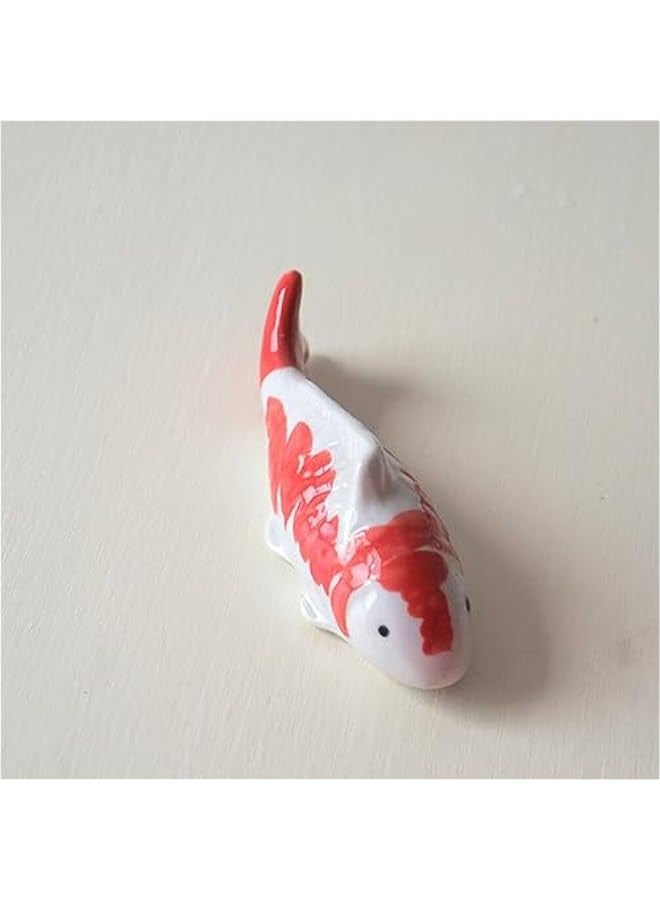 Generic Aquarium Floating Fish, 2pcs Ceramic Goldfish Koi Fish Figurines, Realistic Fish Tank Fish, Floatable Tea Pet Decor, for Fairy Garden, Pond - Image 4