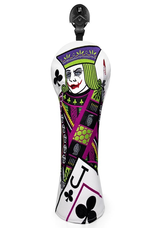 BAIRBRE Golf Head Covers,Plum Blossom Rider J Golf Club Covers Driver Covers Fairway Wood Headcover Hybrid Cover Leather 3 Wood Headcover for Most Brand (for Hybrid) - Image 1