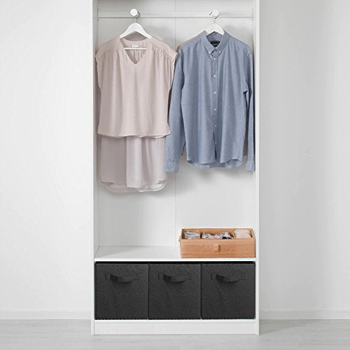 PowerKing Collapsible Storage Cubes with Handles, Fabric Foldable Bins for Closet Shelves, Durable Organization Storage Bins, 10.5'' x 11'' x 10.5'' (Black, 2Pack) - Image 3