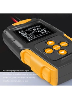 12V/24V Car Battery Tester LCD Digital Battery Analyzer Car Charge Diagnostic Tool SOH SOC CCA IR Measurement for Car Truck Motorcycle
