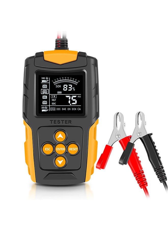 Generic - 12V/24V Car Battery Tester LCD Digital Battery Analyzer Car Charge Diagnostic Tool SOH SOC CCA IR Measurement for Car Truck Motorcycle - Image 1