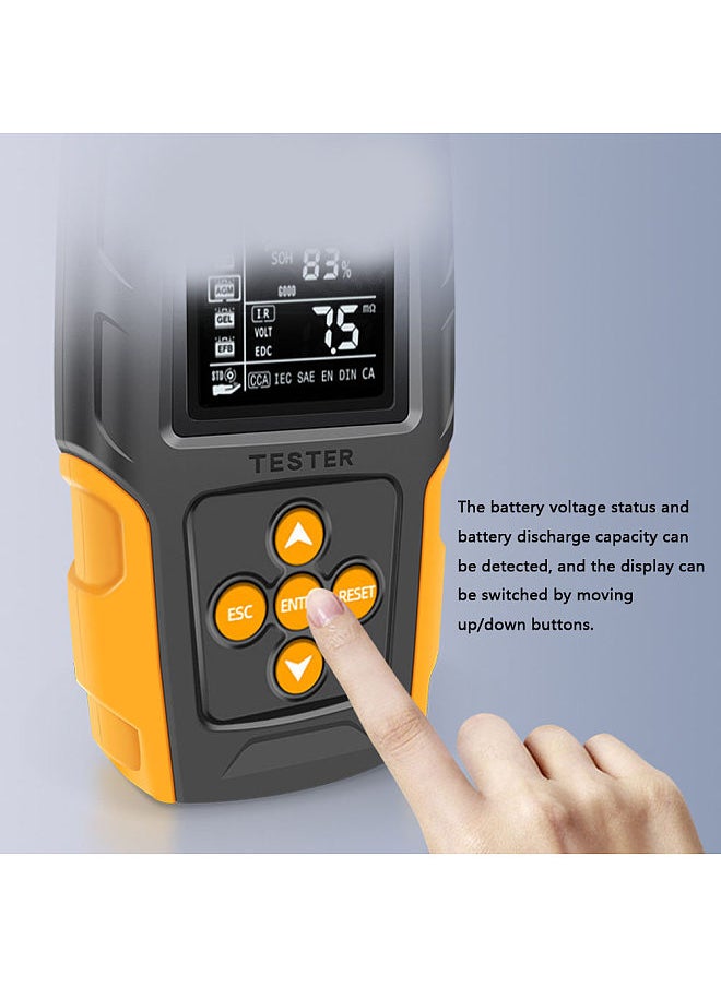 Generic - 12V/24V Car Battery Tester LCD Digital Battery Analyzer Car Charge Diagnostic Tool SOH SOC CCA IR Measurement for Car Truck Motorcycle - Image 1