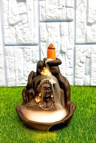 INSHREYS Lord Adiyogi Shiva Statue with Incense Folder, Mahadev Murti for Mandir, Home/Office Decor with Free 10 Incense Cones - Image 5