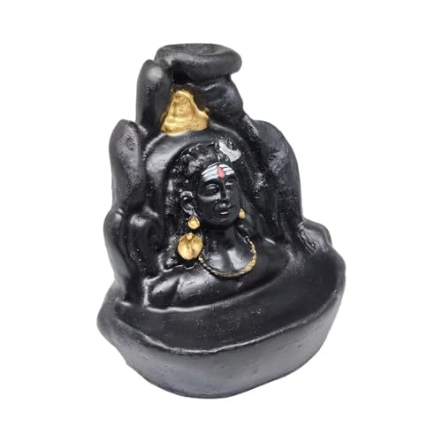 INSHREYS Lord Adiyogi Shiva Statue with Incense Folder, Mahadev Murti for Mandir, Home/Office Decor with Free 10 Incense Cones - Image 3