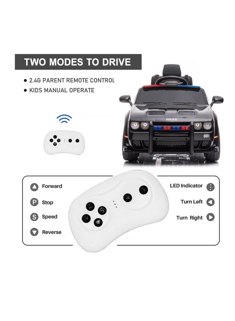 Dodge سيارة شرطة دودج تشالنجر SRT 12 فولت/2 متر - أسود - Image 5