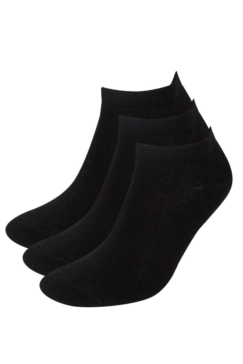 DeFacto Black Man Man 3 Pack Seamless Socks Casual - Image 1