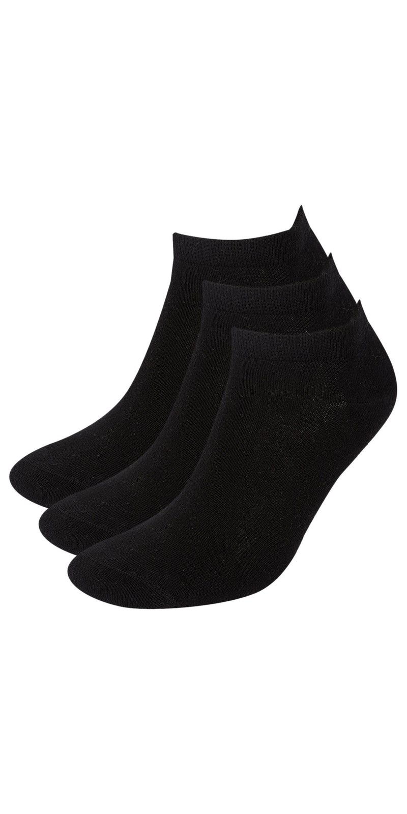 DeFacto Black Man Man 3 Pack Seamless Socks Casual - Image 1