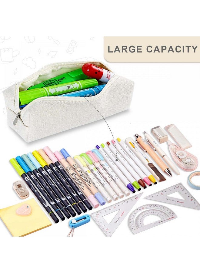 SenseYo Pencil Case Pouch for Stationery Organizer (Beige) - Image 3