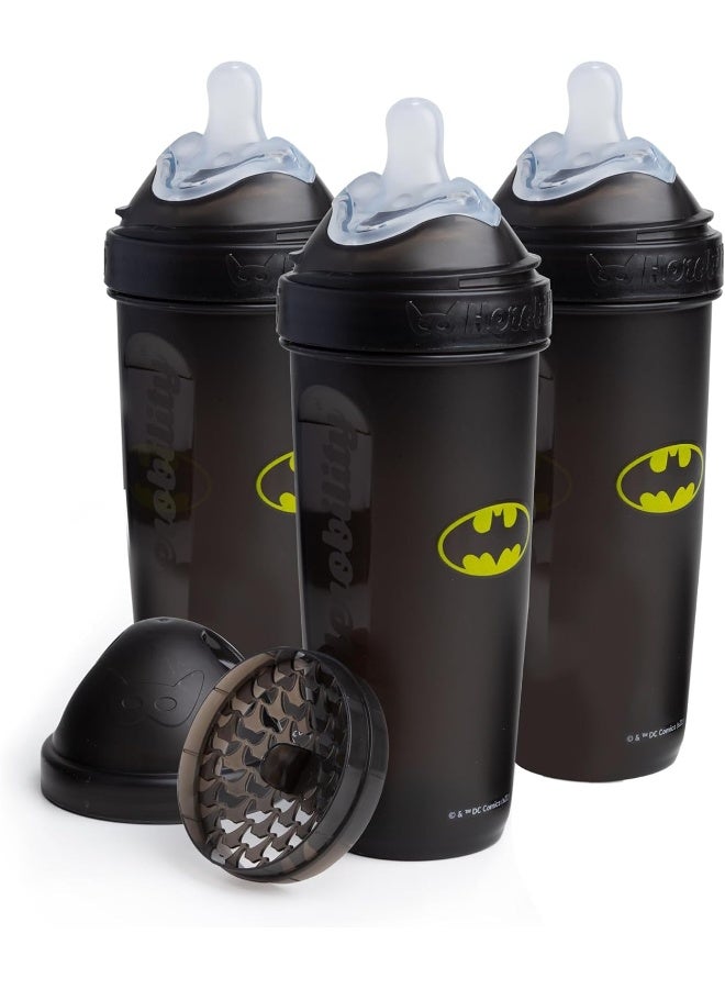 Herobility Batman DC Comics - Double Anti-Colic Baby Bottles â€“ 12 fl oz/340ml â€“ 3-Pack - Image 1