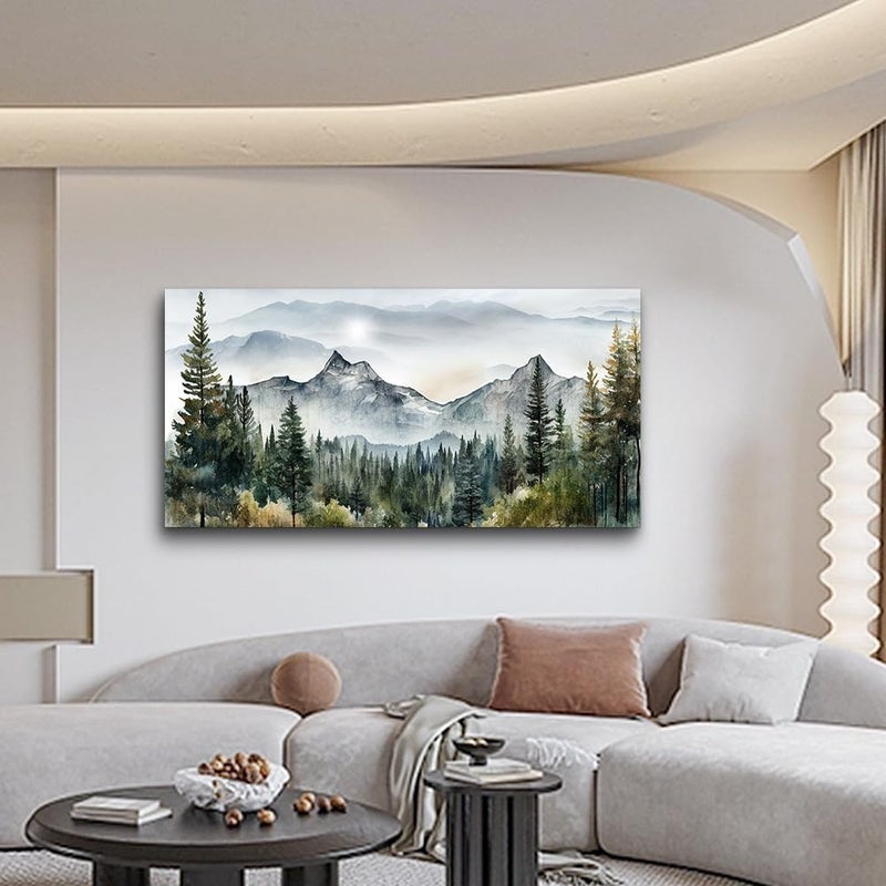 Lapremoly Abstract Mountain Scenery Canvas Wall Art - Image 3