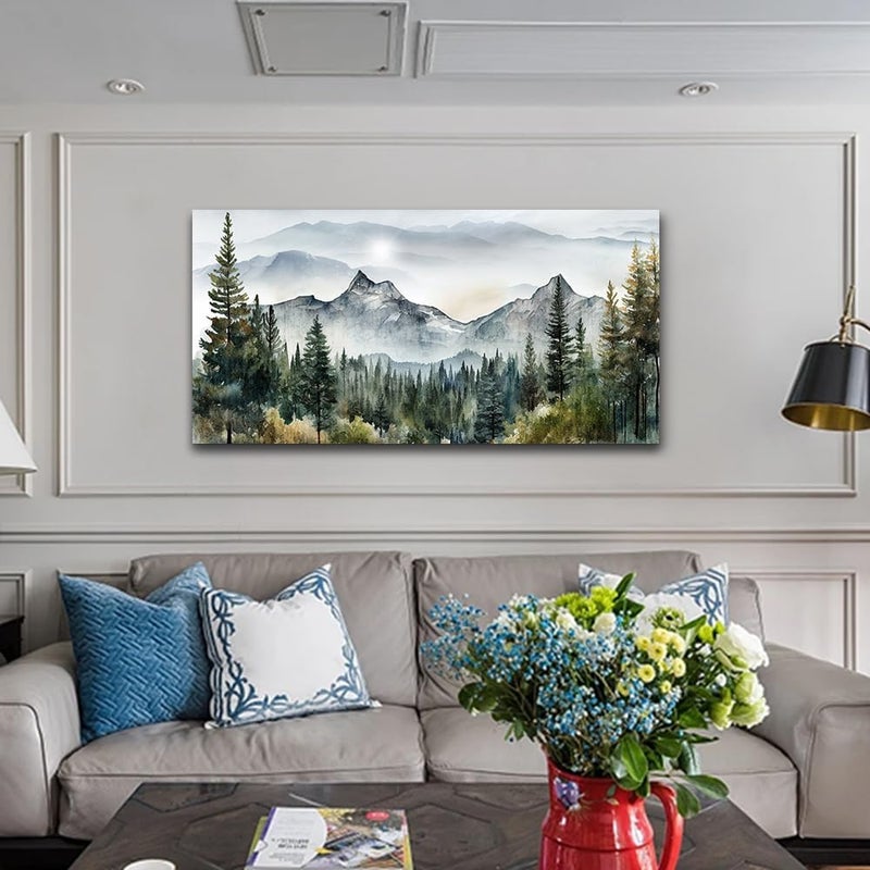 Lapremoly Abstract Mountain Scenery Canvas Wall Art - Image 4