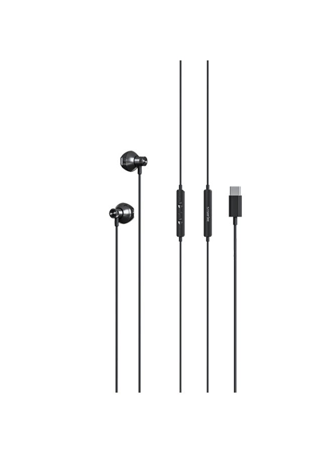 Starfire Type-C Earphones with Digital Decoder Chip 14mm Dynamic Driver In-Ear Wired Headphones with Mic White - Image 3
