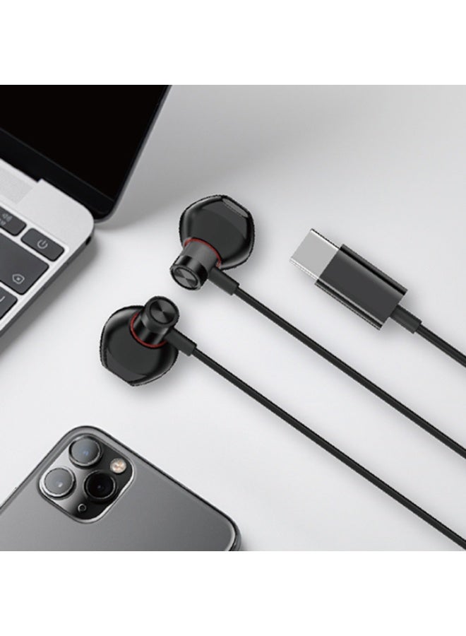 Starfire Type-C Earphones with Digital Decoder Chip 14mm Dynamic Driver In-Ear Wired Headphones with Mic White - Image 5