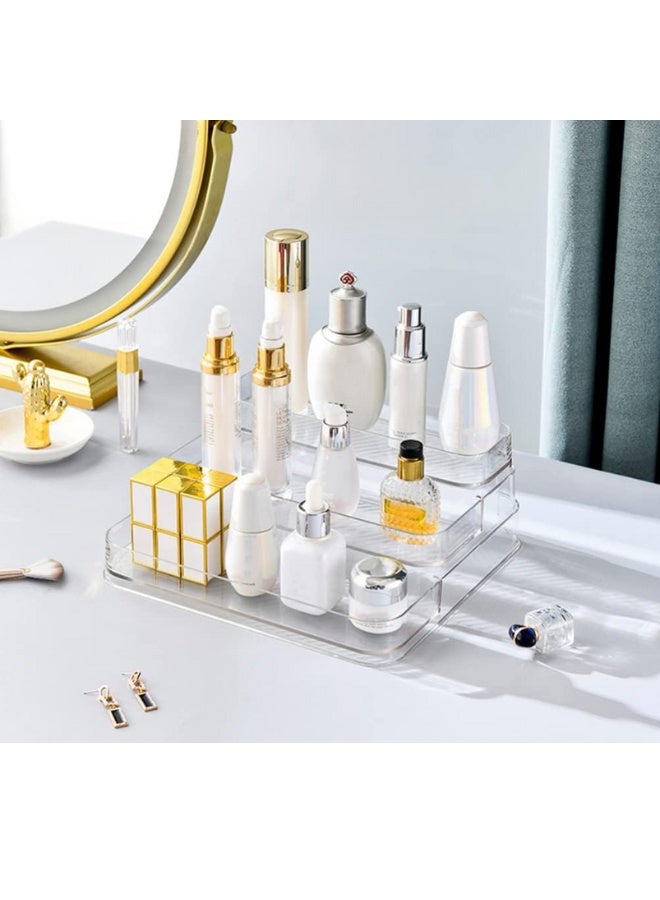 Clear Riser Display Tiered Display Shelf 3-tier Perfume Stand Mini Makeup Cosmetic Bottle Organizer Container for Lipsticks Nail Polish Bottles - Image 5