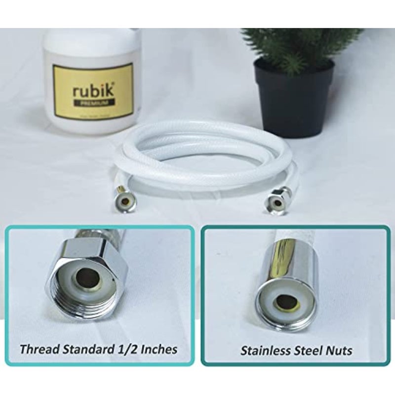 Shattaf Shower Hose Pipe with Metal connector, High Pressure Anti-twist PVC Explosion-Proof Encryption Bidet Hose - Image 4