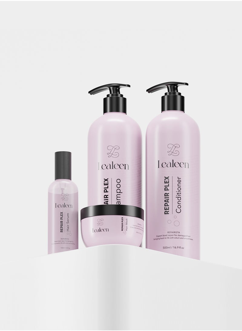 LEALEEN Lealeen Repair Plex Bundle | Shampoo 500ml-Conditioner 500ml-Hair Serum 100ml-Hair Mask 300ml  - Image 2