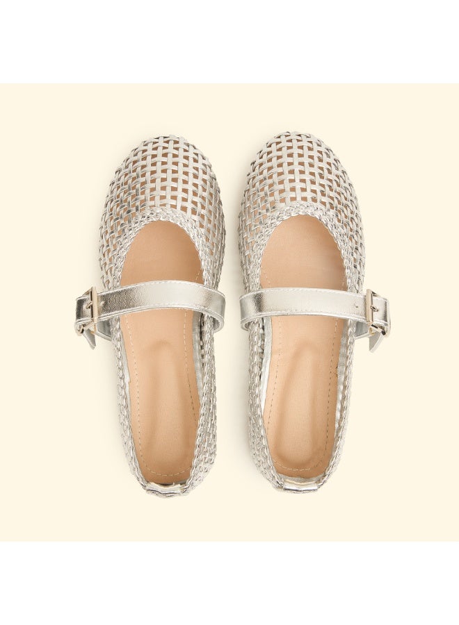 BOU woven-mary-jane-silver - Image 2