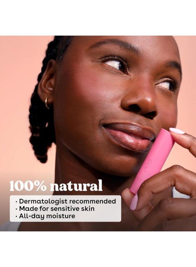 eos 100% Natural & Organic Lip Balm Sticks- Strawberry Sorbet, Vanilla Bean, Sweet Mint & Pomegranate Raspberry, Lip Care Products, 0.14 oz, 4-Pack - Image 3