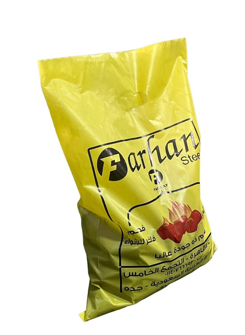 فرحان استيل فحم فارحان ستيل المضغوط الفاخر – 5 كجم من الفحم الطبيعي للشواء، المشاوي، والتدفئة – يدوم طويلاً مع دخان منخفض - Image 2