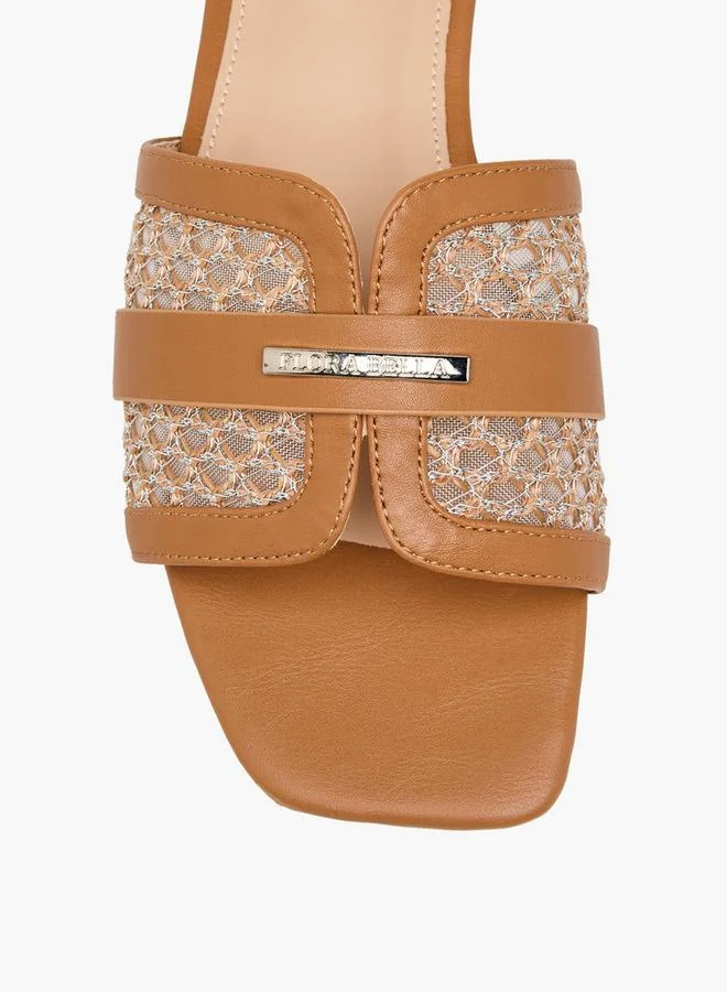 Flora Bella By Shoexpress TAN Flora Bella Women Mesh Detail Sandals for Women | Best Price UAE