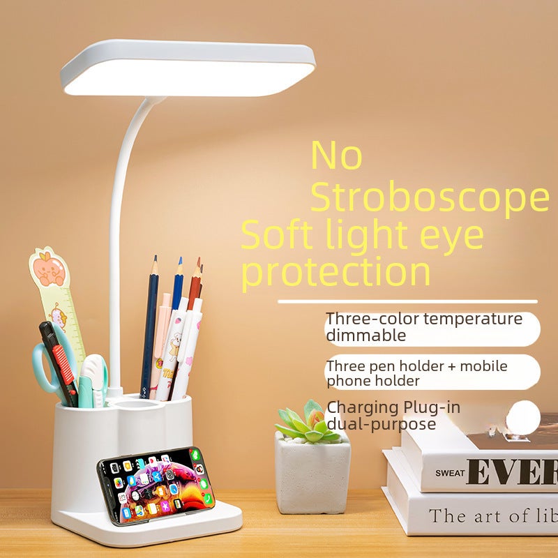 مصباح مكتب LED: أبيض بألوان ضوء قابلة للت調整 - حماية للعيون، بطارية ليثيوم مدمجة، تصميم إبداعي لغرف الطلاب، طاولات المكتب، وقراءة على جانب السرير - Image 2