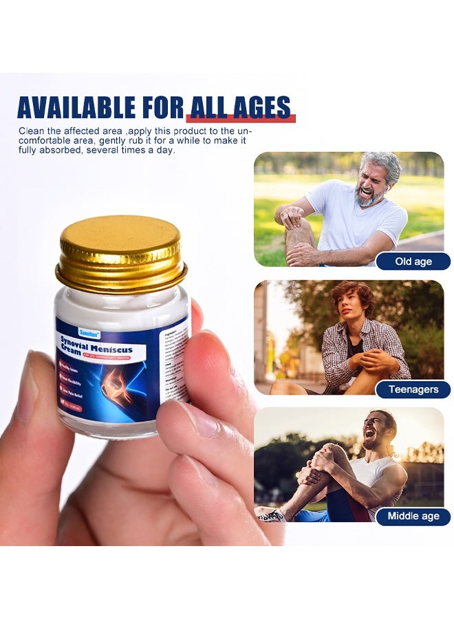 Sumifun 3PCS Synovial Meniscus Cream, Pain Relief Ointment, Meniscus Damage Leg Knee Arthritis Cream, Fast Absorbing Hand And Foot Tenosynovitis Cold Gel, Knee Joint Pain Relief Ointment - 16g*3PC - Image 5