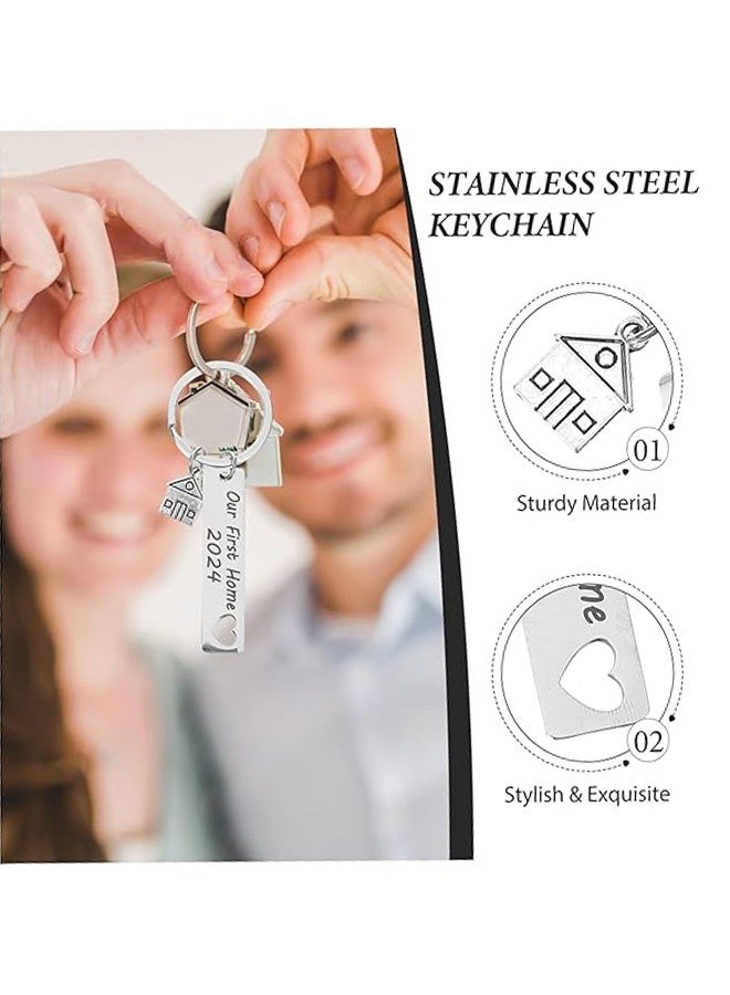 MXN 4 PCS Keychain, New Home Keychain House Keyrings 2025 Housewarming Gift, Keychain House Pendant Keyring for Home Decorative - Image 3