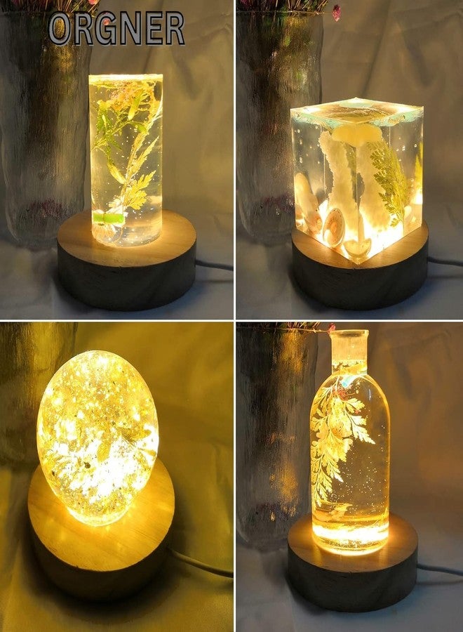 Orgner LED Display Stand: Illuminate Crystals, Collectibles & Decor with Warm USB Light. Wooden Base, Perfect for Showcasing Treasures & Adding Subtle Ambiance. (1 SET PACK) - Image 4