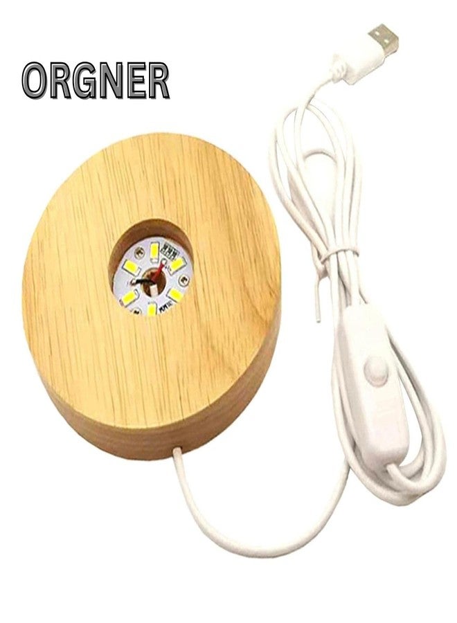 Orgner LED Display Stand: Illuminate Crystals, Collectibles & Decor with Warm USB Light. Wooden Base, Perfect for Showcasing Treasures & Adding Subtle Ambiance. (1 SET PACK) - Image 2