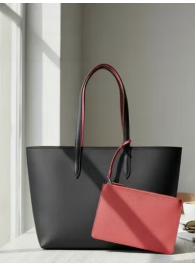 Women's Large Fashion Versatile Large Capacity Zipper Handbag Single Shoulder Bag Tote Bag - Image 1