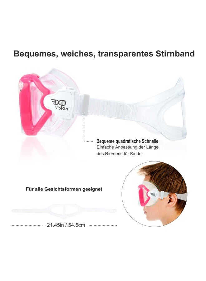 EXP VISION Kids Swim Mask, 180° Panoramic Child Diving Mask Anti-Fog Kids Swim Goggles with Nose Cover for Swimming, Diving, Snorkeling for Boys and Girls Age 4-14 (Sweet Pink) - Image 5