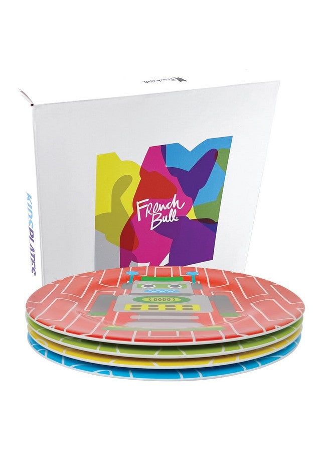 فرنش بول طقم أطباق طعام للأطفال من فرينش بول، من الميلامين، مكون من ٤ قطع، خالٍ من مادة BPA، آمن للاستخدام في غسالة الأطباق، متين، عبوة من ٤ قطع (عبوة واحدة). روبوت (٧٤١٩٧). - Image 3